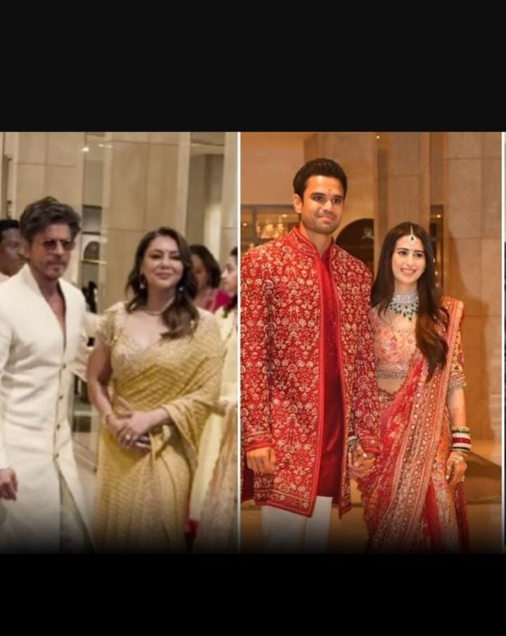 Shah Rukh Khan ने फैमिली संग की स्टाइलिश एंट्री, Arjun Tendulkar की शादी में दिखा ग्लैमर